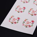 100pcs 3.5cm Flower Design Stickers Paper Labels Thank You Seals For Gifts MO