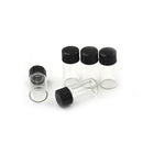 5Pcs 3ml Small Cute Glass Vials Bottles Clear Containers With Screw Cap BX