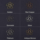 About 800 Pcs Iron Split Rings Double Loop Jump Ring Diameter 7mm Wire 21-G