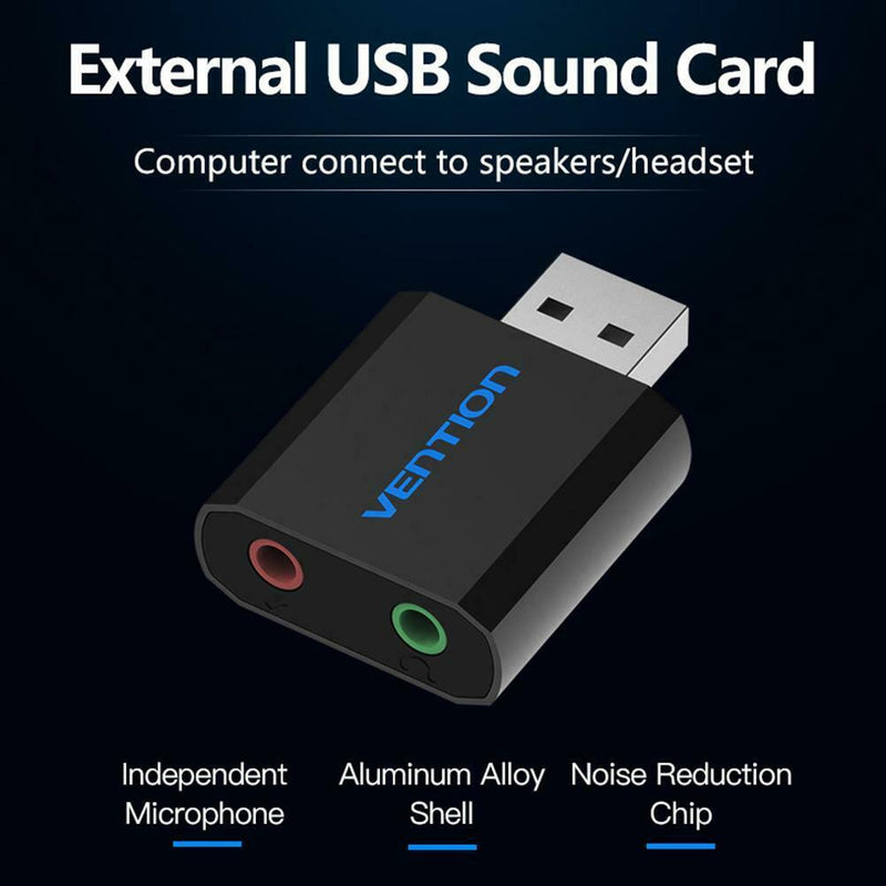 Vention Sound Card USB to 3.5mm Jack Female Headphone External Audio Card