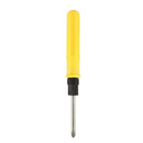 Yellow handle slotted Phillips cross head screwdriver 6.7 inchlength
