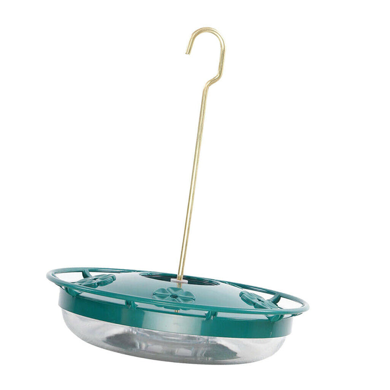 Hummingbird Feeder Garden Outdoor Plastic Flower Iron Hook Parrot Feeder Green
