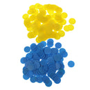 200x Counters Counting Chips Plastic Markers 18mm Mixed Colors(Yellow,Blue) for