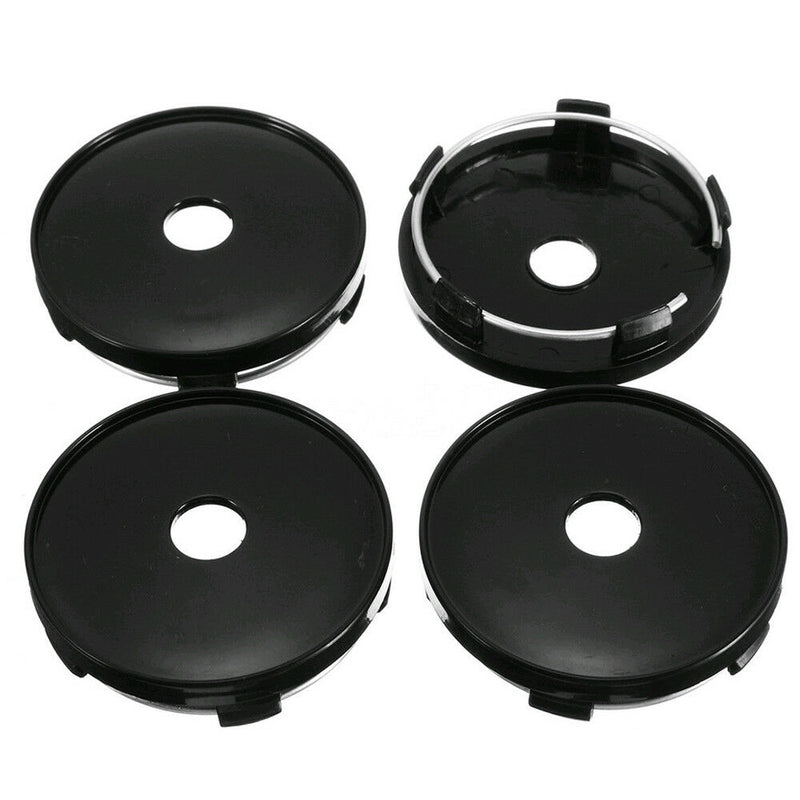 60mm ABS Universal Car Wheel Tire Rims Center Hub Caps Cover Decorative 4pcs