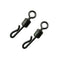 25pcs Black Q-Shaped Quick Change Swivels Fishing Terminal for Carp Fishing