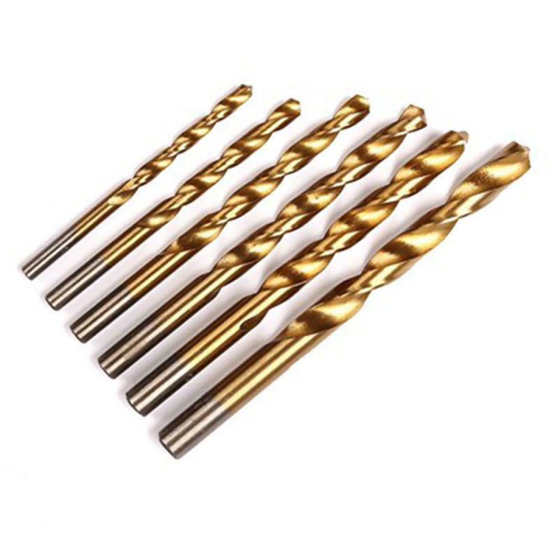 99X High Speed Steel Plated Titanium Twist Drill Straight Shank Drill Hand IXW
