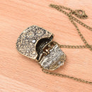 fashion style bag shape carved bronze pendant long necklacechain sweater chain &