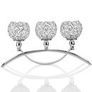 Decorative Pillar Crystal Candle Holder,Workbench Decoration Centerpieces f