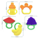 Silicone Baby Teething Toys 5 Pack - BPA Natural Organic Freezer Safe Teeth