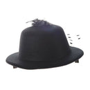 Mini Hat Mini Hat Hair Clip with Black Feather Hair Clips