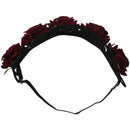 Gothic Style Queen Jewelry Red Rose Crown Tiara Headband Halloween Masquera