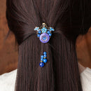 Ethnic Landscape Thai Blue Hair Clip Retro Wind Edge Clip Top Clip Hairpin