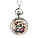 Fashion trumpet two bird cages pocket watch Creative mini pocket watch J1W5