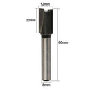 Flush Trim Pattern Router bit 8mm Shank 1/2" Cutter Diamter 2-Flutes