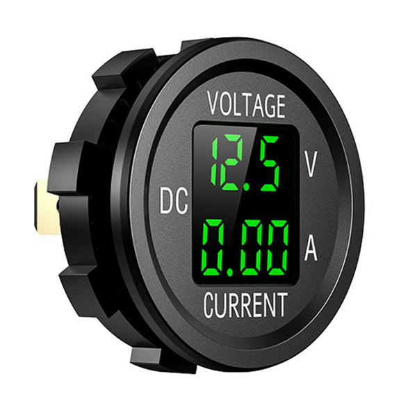 D6 Digital Voltmeter Ammeter Volt Current Panel Meter for Car Truck (Green) A#S