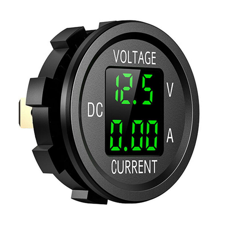 D6 Digital Voltmeter Ammeter Volt Current Panel Meter for Car Truck (Green) A