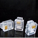 100Pcs 4Pin RJ11 Modular Plug 6P4C For Telephone Phone Plug Connector SP