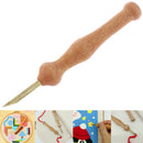 Wooden Handle Hook Crochet Embroidery Beading Hoop Sewing Tool Set DIY Craft3C