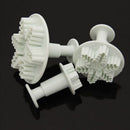 3 Pcs Cake Xmas Snowflake shape Plunger Fondant Decor Sugarcraft Mold CutterR3C