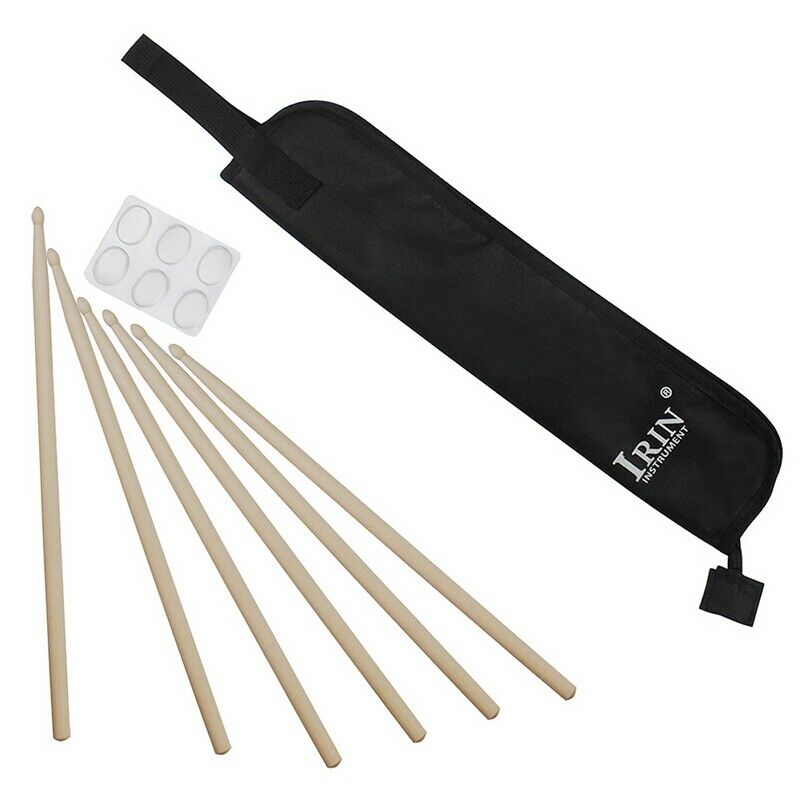 Drum Set Accessories 6Pcs Nylon Drum Sticks + 6Pcs Drum Damper Gel Pads Muf