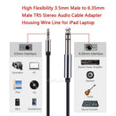 3.5mm Male to 6.35mm Male TRS Stereo Audio AUX Adapter Connector Jack Cable