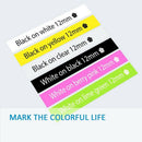 6Pcs 12mm Label Tape Compatible for Brother P-Contact Tape TZe131 TZe231 TZ Q7F1