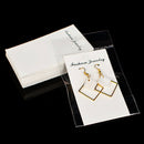 Jewellery 100 x White Plain Earring Display Cards & Self Adhesive Bags