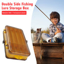 Double Side Fishing Lure Box Bait Case Organizer Lure Fishing Tool (Grey)