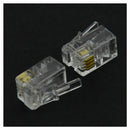 RJ9 4P4C Plug phone Jack Connector 50 pieces, Transparent F8V6