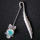 Luminous Night Owl Bookmark Label Read Maker Feather Book Stationery Copper  3C