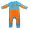 Baby Long Sleeve Crawling Mop Jumpsuit Romper One Piece Blue+Orange 90cm