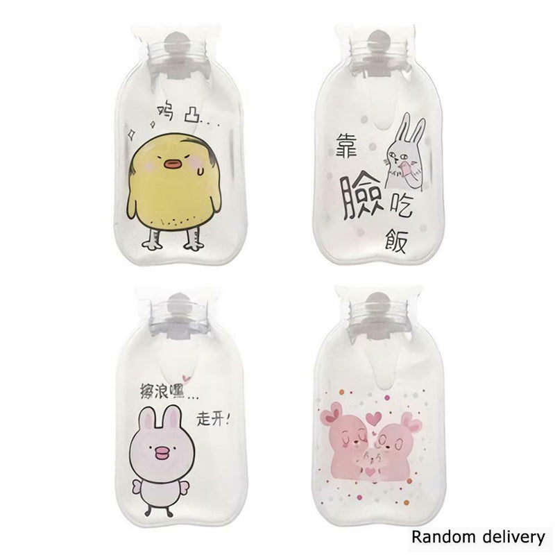 Cartoon Hot Water Bottle Hand Warmer Water Injection Storage Bag (Animal)