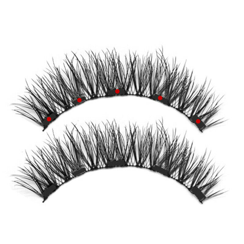 1Set Magnetic False Eyelashes Waterproof Smudge Proof Handmade Easy To Wear J4O2