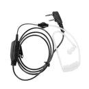 1X(Two Way Radio Earpiece With Mic - Covert Acoustic Tube Transparent Heads