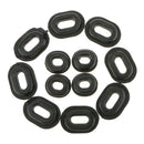 120pcs Black Rubber Side Cover Grommets For