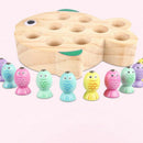 Children Wooden Magnetic Fishing Game Educational Toys For Kids Outdoor Gar