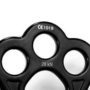 2Pcs High Strength 28KN Paw Rigging Plate Mountaineering Exploring Black