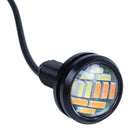 2 Pcs 12V 23Mm Dual Color Switchback 4014 12 Led Drl Eagle Eye Daytime Ligh