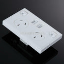 Dual USB Port Wall Socket Charger DC Power Receptacle Outlet Plate Panel AU Plug