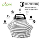 Baby Car Seat Nursing Covers Breastfeeding Cover Carseat  Ash White Stripe