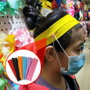 6pcs/set Solid Color Milk Silk Yoga Button Headband Sport Elastic Sweatband A