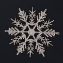 Christmas Snowflake Ornaments Sprinkles Tree Pendant 24 Pieces (Champagne) A