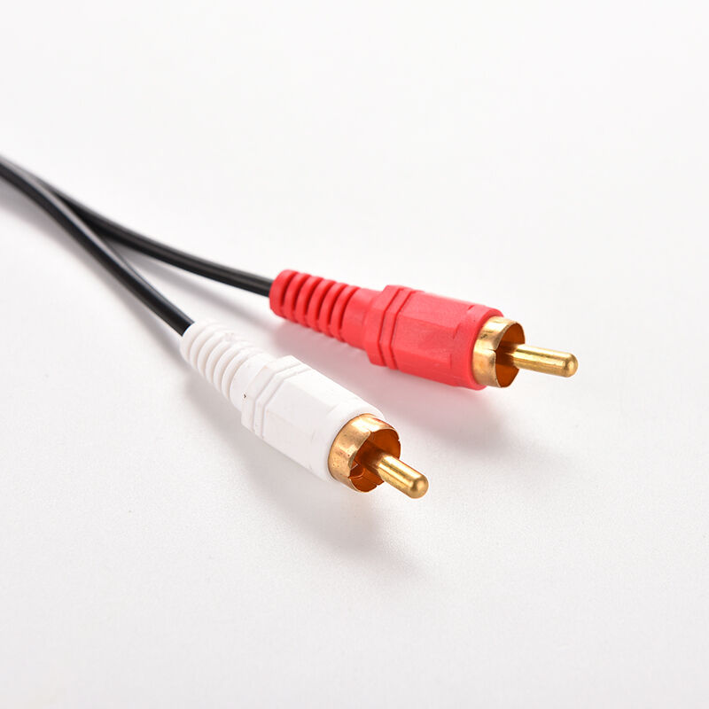 3.5mm 1/8" Stereo Female to 2 Male RCA Jack Adapter AUX Audio Y Cable SplittRKES
