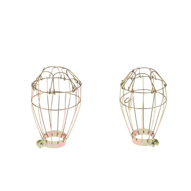 2pcs Reptile Protective Lamp Screen Anti-Scald Protective Guard Golden