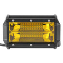 Truck Car Boat Offroad 5in 72W 24LED Yellow Lens Work Light Bar Spotlight Lamp