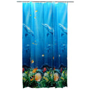 180x180cm Tropical Beach Sea Dolphin Fish Ocean Color Shower Curtain with HoS5W7