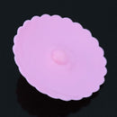 10cm Dia Silicone Cup Lid Leakproof Thermal Insulation Cup Cover(Pink) A
