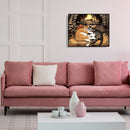 Cat DIY Oil Painting By Numbers Kits Acrylic Color Drawing Living Room Art A