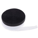2Pcs 10 Meters Cotton Elastic Band Sewing Trims 15mm Width Black White