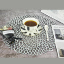 Placemat For Dining Table Pvc Plastic Hollow Insulation Round Baroque Medit E1T2